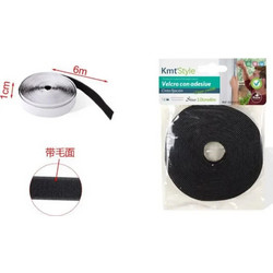Αυτοκόλλητη Ταινία Velcro (χριτς-χρατς) Μαύρη 1cm*6m KMT Tools 8435545704069