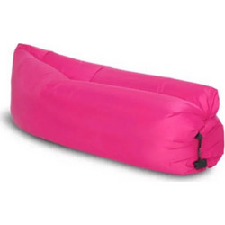 Φουσκωτό Στρώμα & Κάθισμα Ξαπλώστρα Lazy Bag Inflatable Air Sofa 255CM, σε ροζ χρώμα