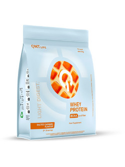 QNT Light Digest Whey Salted Caramel Πρωτεΐνη Ορού Γάλακτος Γράμμωσης Χωρίς Γλουτένη 500gr