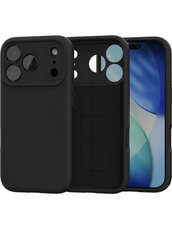 Θήκη iPhone 18 Pro / 17 Pro Spacecase Silicone Mag Case Σιλικόνης με MagSafe - Black (5905719132101)