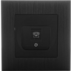 Πρίζα Χωνευτή Τηλεφώνου - Μαύρη - S109B
