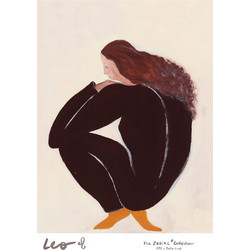 Πόστερ Leo - Sofia Lind Μαύρο Μπεζ Καφέ 50 x 70 cm THE POSTER CLUB