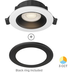 Σποτ Led 6.5W 3CCT RND IP20 Λευκό/Μαύρο