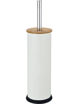 Πιγκάλ Μεταλλικό DS-8937B02 Με Μπαμπού Καπάκι 10x39cm White MRShome Μέταλλο