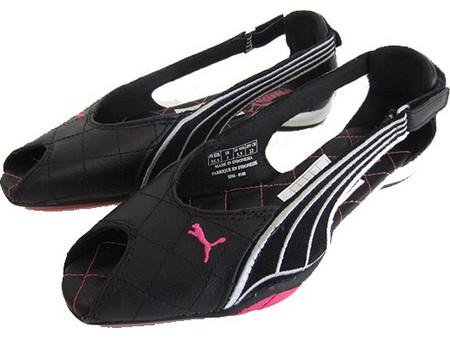 Puma Sahlia Lo Δερμάτινες Γυναικείες Μπαλαρίνες σε Μαύρο Χρώμα (301785-01)