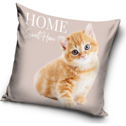 Cat Home cushion cover 40x40 cm Velour