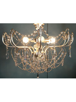 Πολυέλαιος Violam 5882/60 Οροφής με Κρύσταλλα Spectra Swarovski Ασήμι Πατίνα