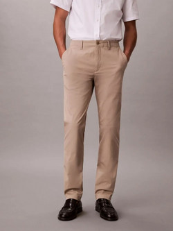 Calvin Klein Ανδρικό Παντελόνι Chino Slim Εφαρμογή Μπεζ LV04RF618G-RAK