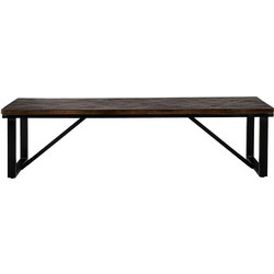 Παγκάκι Maiandros 16-0713 170x45x45cm Dark Brown-Black