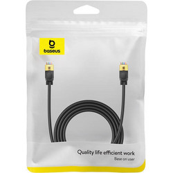 Baseus U/UTP Cat.7 Καλώδιο Δικτύου Ethernet 2m Black 6932172637187