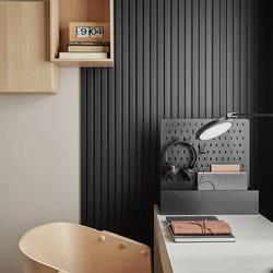 Estiatherm 3D Πάνελ τοίχου Linerio M-Line Black, 2650 x 122 x 12mm