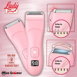 Men Groomer Lady Pro - Γυναικεία Ξυριστική & Αποτριχωτική Μηχανή Διπλής Κεφαλής, Επαναφορτιζόμενη, Αδιάβροχη, Ιδανική για την Ευαίσθητη Περιοχή