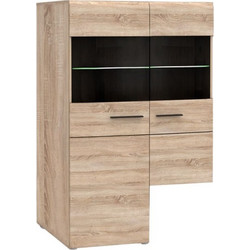Κρεμαστή Βιτρίνα Δίφυλλη Solo αριστερή 2W 90x41x136 Sonoma Wenge