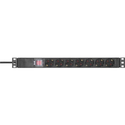 Adam Hall 87471 X7-way Out Power Strip 1U Switch Protection Cap - Adam Hall