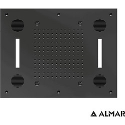 ΚΕΦΑΛΗ ΟΡΟΦ.TEMPTATION 63x48 ΗΧΟΣ-ΧΡΩΜΑΤ.ALMAR INOX PVD BLACK BRUSHED