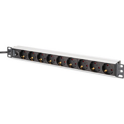 Digitus ΠΟΛΥΠΡΙΖΟ 19" 9xSch σε C14 2.0m aluminum with pre-fuse(black)