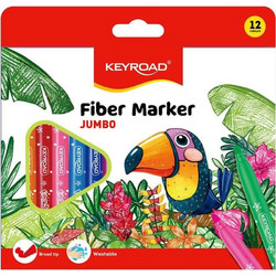 Keyroad Jumbo Μαρκαδόροι Ζωγραφικής Σετ 12 Χρώματα