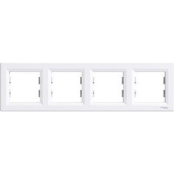 Πλαίσιο 4 θέσεων Οριζοντίο Λευκό Asfora EPH5800421-Schneider EPH5800421