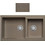 Crown Quadra Q-86 Ένθετος Νεροχύτης Γρανίτη Moka 86x50cm