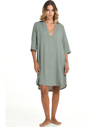 Zen Intimates Mini Καλοκαιρινό Φόρεμα Λαδί