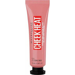 Maybelline Cheek Heat Gel 30 Coral Ember Cream Blush Lip & Cheek