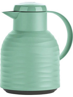 Emsa Samba Wave Vacuum Jug Quick Press Κανάτα Θερμός Πλαστικό 1lt Τιρκουάζ 3100600286