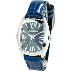 Chronotech Γυναικείο Ρολόι με Μπλε Δερμάτινο Λουράκι CT7696L-02