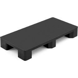 VEVOR Πλαστική Παλέτα Αποθήκευσης 1000x500x136 mm Μαύρη, Αντοχή έως 1000 kg SLTP1GPBXL403BQK2001V0