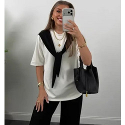 Γυναικεία Μπλούζα Kinzi Λευκή Oversize