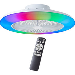 Ανεμιστήρας Οροφής Brilliant Salerno 48.5cm με LED Φωτισμό RGBIC 3000-6500K & Τηλεχειριστήριο 40W White G60020/05