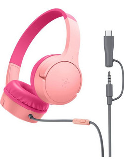 Belkin Soundform Mini Wi Ενσύρματα Παιδικά Ακουστικά On Ear Ροζ