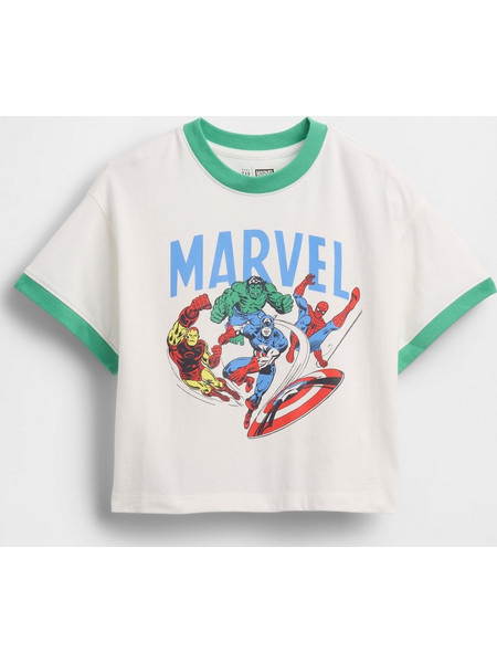 Βρεφική & Νηπιακή Μπλούζα Oversized με Σχέδια Marvel New off white
