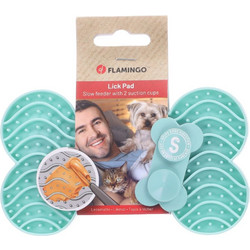 Πιατάκι Flamingo Lick Pad Yummee Silicone Bone Green S 15cm
