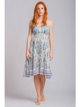 Rima Midi Φόρεμα Boho Λευκό 3133