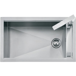 Macart Barazza Quattro N-100 Ένθετος Νεροχύτης Inox Αντιστρεφόμενος 86x51cm