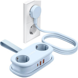 Orico AP3 20W GaN 5in1 Power Strip 2x AC + 2x USB-A + 1x USB-C - Blue