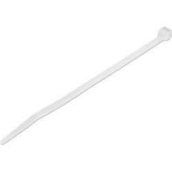 POWERTECH δεματικά καλωδίων TIES-053, 200x4.8mm, λευκά, 100τμχ