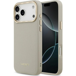 LACOSTE Champs Elysees Gold Logo Magsafe Case For Iphone 17 Pro Max Taupe - (LCHMP17XPCEGT)