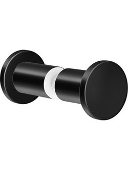 Sanco Glass Door Accessories Διπλό Πόμολο / Άγκιστρο Μαύρο ματ SET-GL0670-Μ116