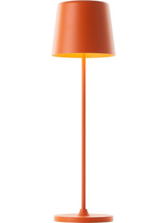 Επιτραπέζιο φωτιστικό LED Brilliant Kaami με μπαταρία, USB, ισχύ 2W και διαστάσεις 10x10x37cm - Ματ Πορτοκαλί