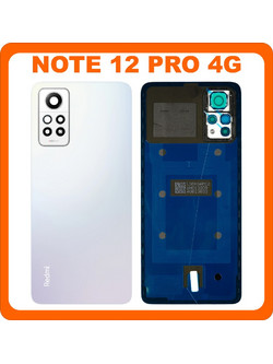 Xiaomi Redmi Note 12 Pro 4G (2209116AG, 2209116AG) Rear Back Battery Cover + Camera Lens White