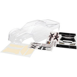 CLEAR BODY FOR X-Maxx(R) (trimmed, requires painting) WITH window masks/ decal sheet - TRAXXAS 7711