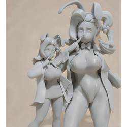 Άβαφη 3D Φιγούρα Bunny Boba Lab Fanart για Βάψιμο DIY (Δώρο τα Χρώματα)