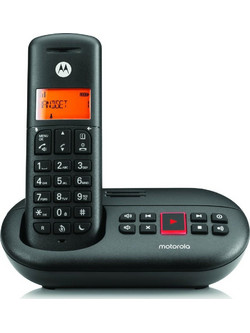 Motorola E211 Ασύρματο Τηλέφωνο με Ανοιχτή Ακρόαση Μαύρο