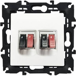 Aca Light PRIME ΠΡΙΖΑ ΗΧΕΙΩΝ ΔΙΠΛΗ ΜΕ ΚΛΙΠ ΠΛΑΣΤΙΚΗ ΛΕΥΚΗ 36-230VAC IP20