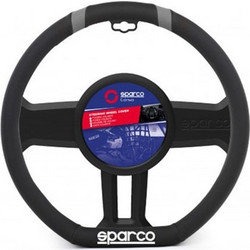 Sparco Κάλυμμα Τιμονιού Δερματίνη μαύρο - γκρι (flat bottom) SPC1114GR