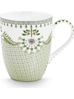 Μεγάλη Κούπα με Χερούλι 350ml Pip Studio - Lily&lotus Tiles Light Green