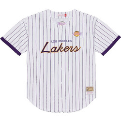Mitchell & Ness Ανδρικό Baseball Jersey NBA Head Coach striped mesh button shirt LALWHIT