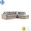 Pakoworld Boston Γωνιακός Καναπές Αριστερή Γωνία Γκρι 280x225x90cm 168-000021