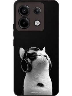 Sonique Men's Edition Θήκη με Σχέδιο «Audio Kitten - White» (Xiaomi Redmi Note 13 Pro 5G / Poco X6 5G)